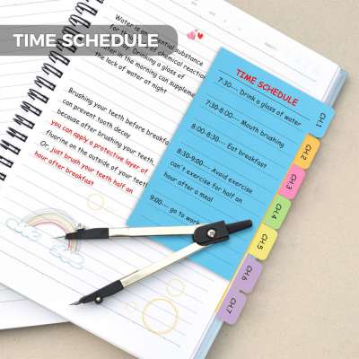 Sticky Notes Set with Bookmark Index for Planner Bullet Journaling Notebook Textbook Calendar