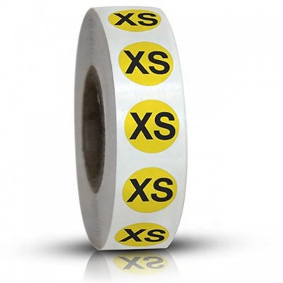 discount sizing Clothing Size Stickers  Color Coded Adhesive Labels - Sizes XS-XXL 1000 Labels/Roll