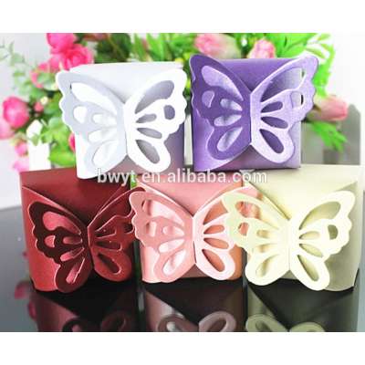 folded gift box, Cardboard Folding Paper Box for gift and packaging with butterfly decoration