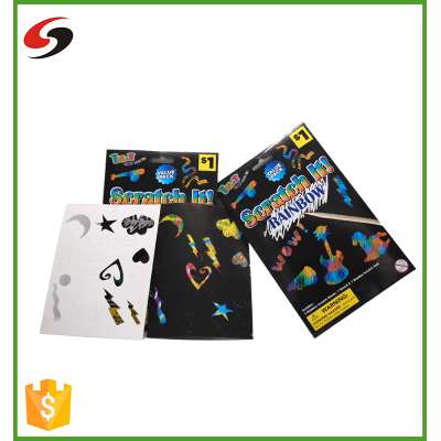 Handmade diy pictures cartoon design scratch art paper