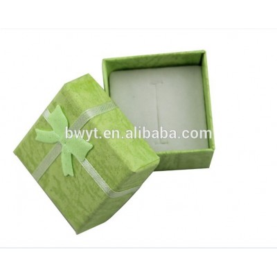 4*4*3cm Jewelry Earring Bracelet ring GIFT BOXES black square carton bow case Assorted color