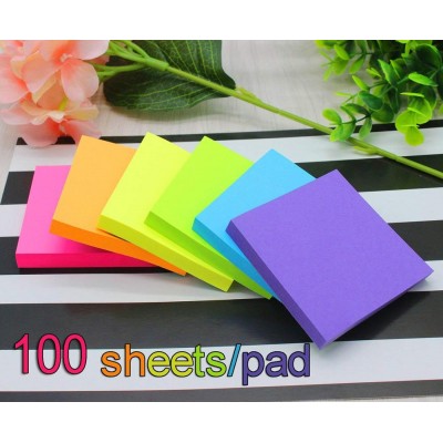 Sticky Notes 3x3 inches,100 Sheets/Pad,12 Pads/Pack,Bright Colors Self-Stick Pads